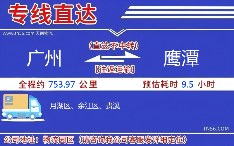 廣州到鷹潭物流公司 廣州到鷹潭物流公司