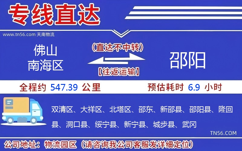 佛山南海區(qū)到邵陽物流公司 佛山南海區(qū)到邵陽物流公司