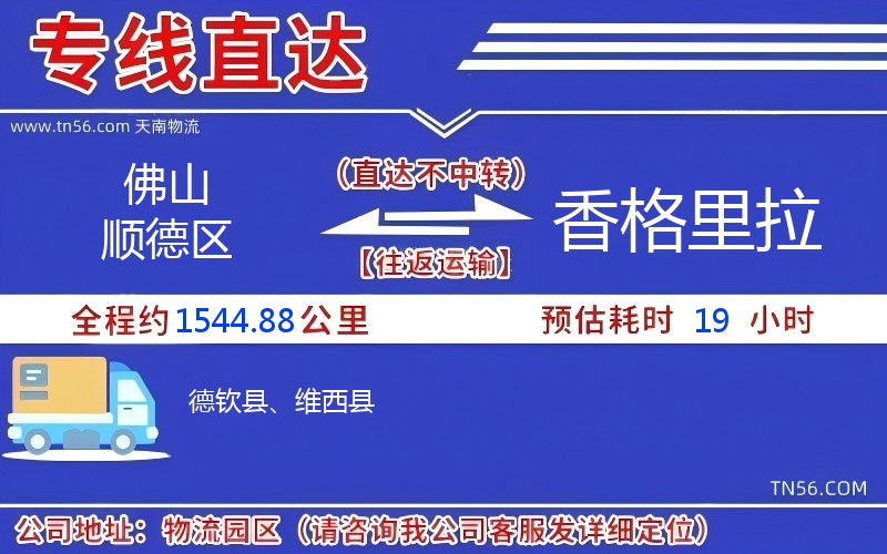 佛山順德區到香格里拉物流公司 佛山順德區到香格里拉物流公司
