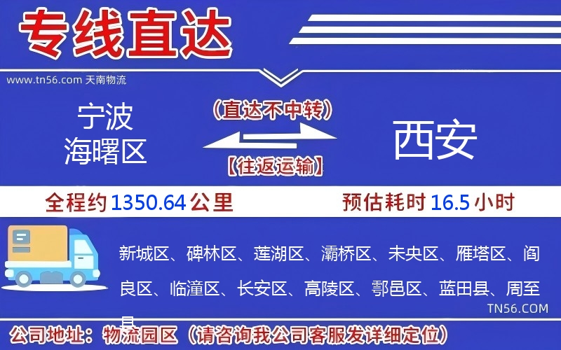 寧波海曙區(qū)到西安物流公司 寧波海曙區(qū)到西安物流公司