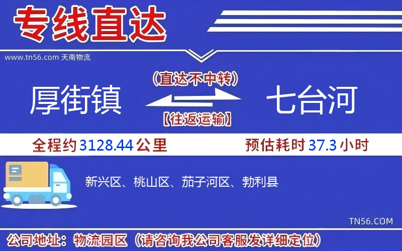 厚街鎮到七臺河物流公司 厚街鎮到七臺河物流公司