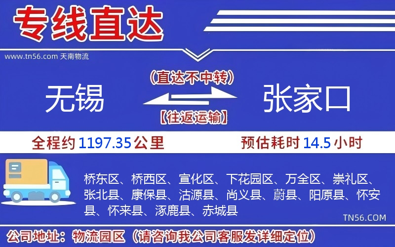 無錫到張家口物流公司 無錫到張家口物流公司