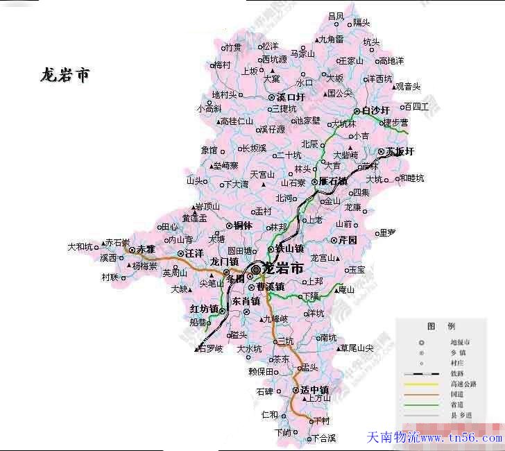 東莞到龍巖市地圖 m.jsrsy.com